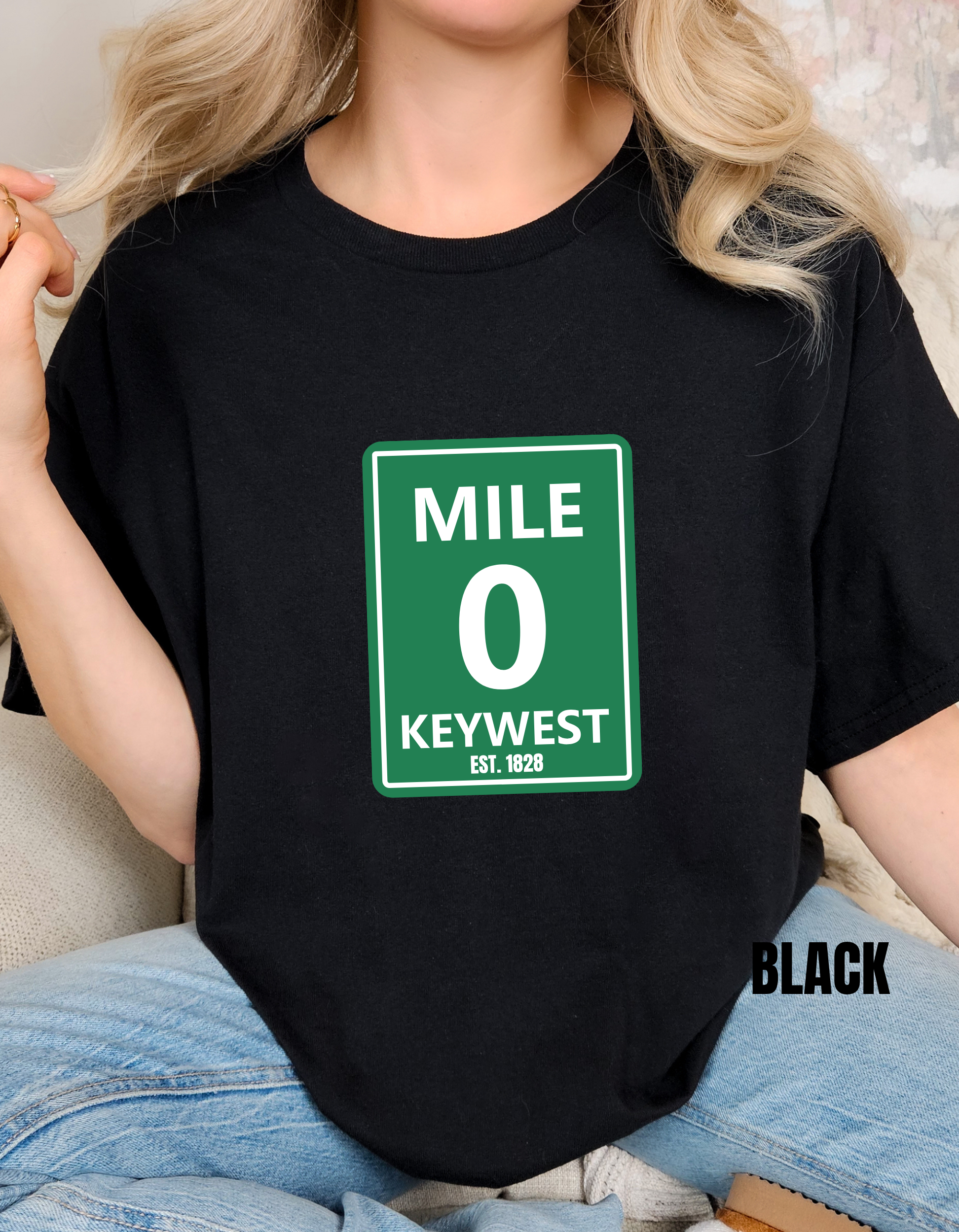 Key West Mile Zero Shirt, Florida Keys T-shirt, Mile Zero Florida Shirt, Beachwear, Gift for Travelers, Vintage Style Tee, Vacation Apparel