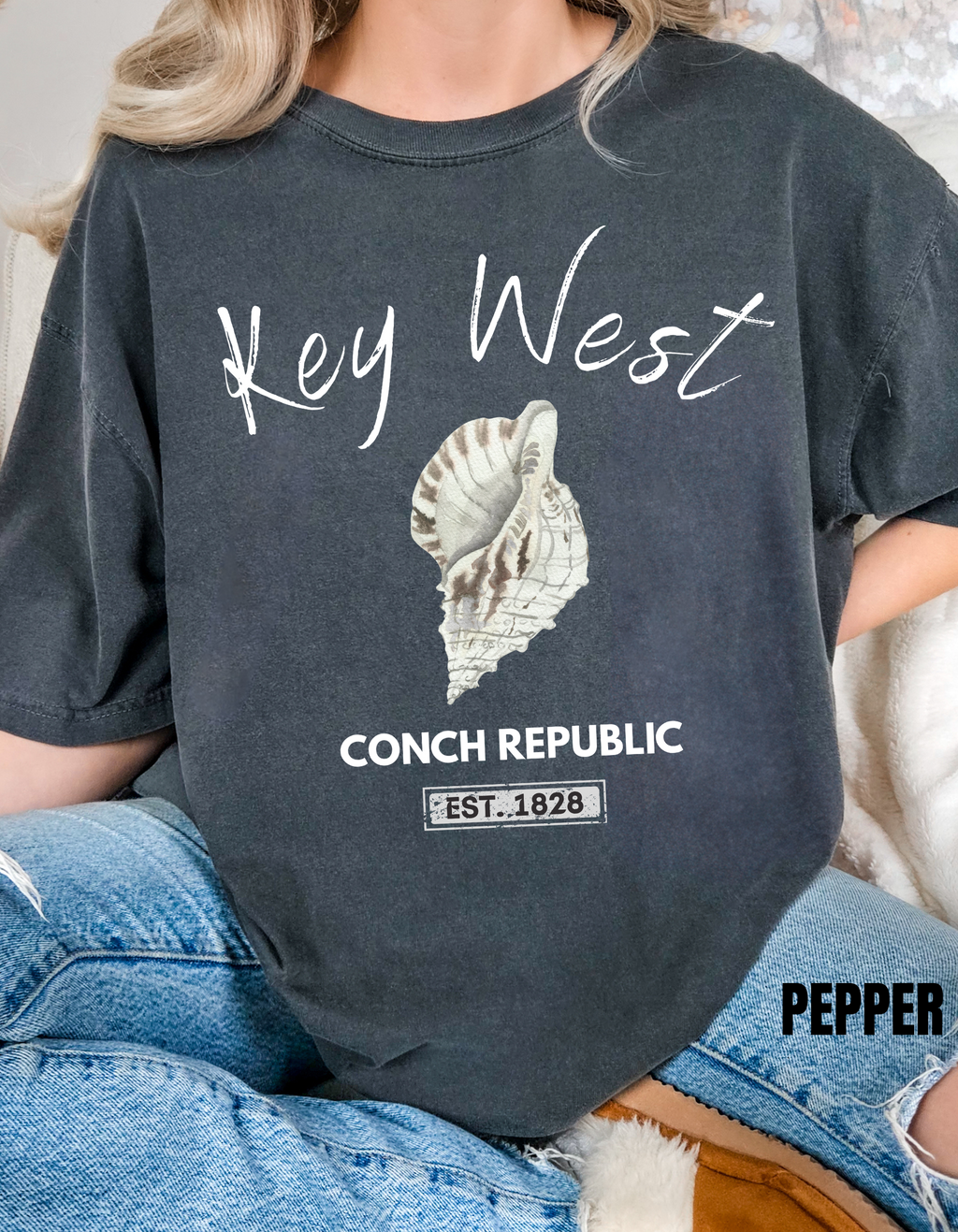 Unisex Key West Conch Republic T-shirt, Florida Tshirt Gift, Coastal Island Vibes Shirt, Summer Apparel, Beach Lovers Gift, Vacation Shirt