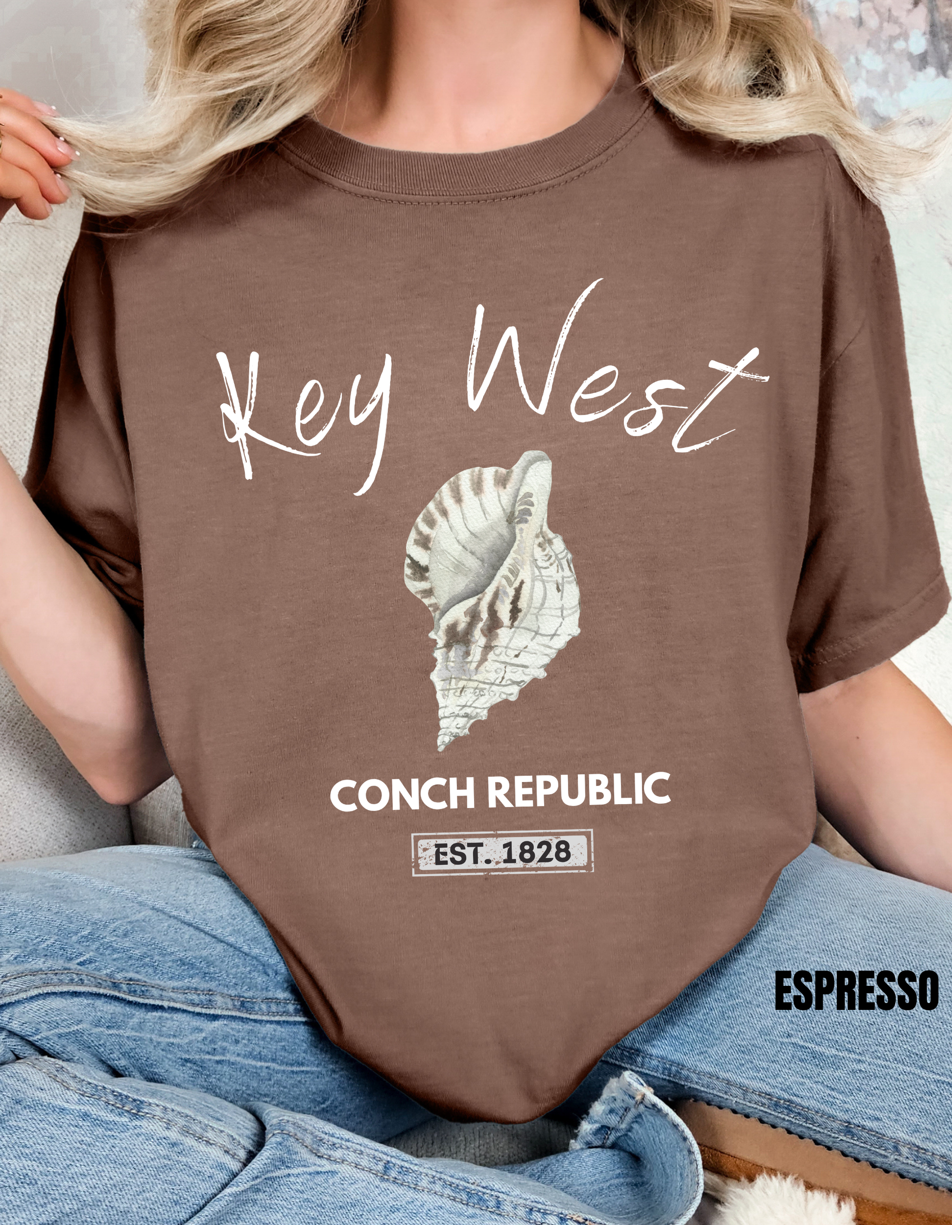 Unisex Key West Conch Republic T-shirt, Florida Tshirt Gift, Coastal Island Vibes Shirt, Summer Apparel, Beach Lovers Gift, Vacation Shirt