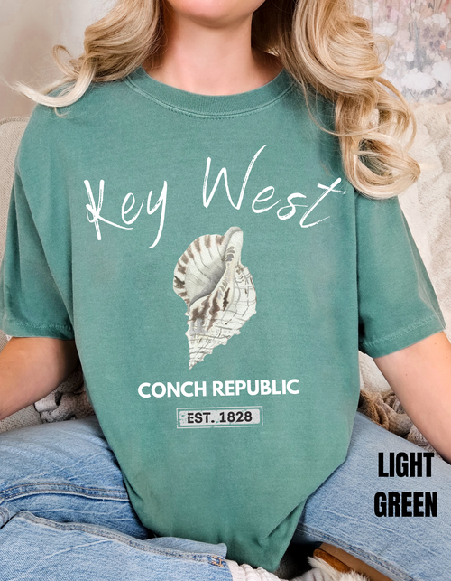 Unisex Key West Conch Republic T-shirt, Florida Tshirt Gift, Coastal Island Vibes Shirt, Summer Apparel, Beach Lovers Gift, Vacation Shirt