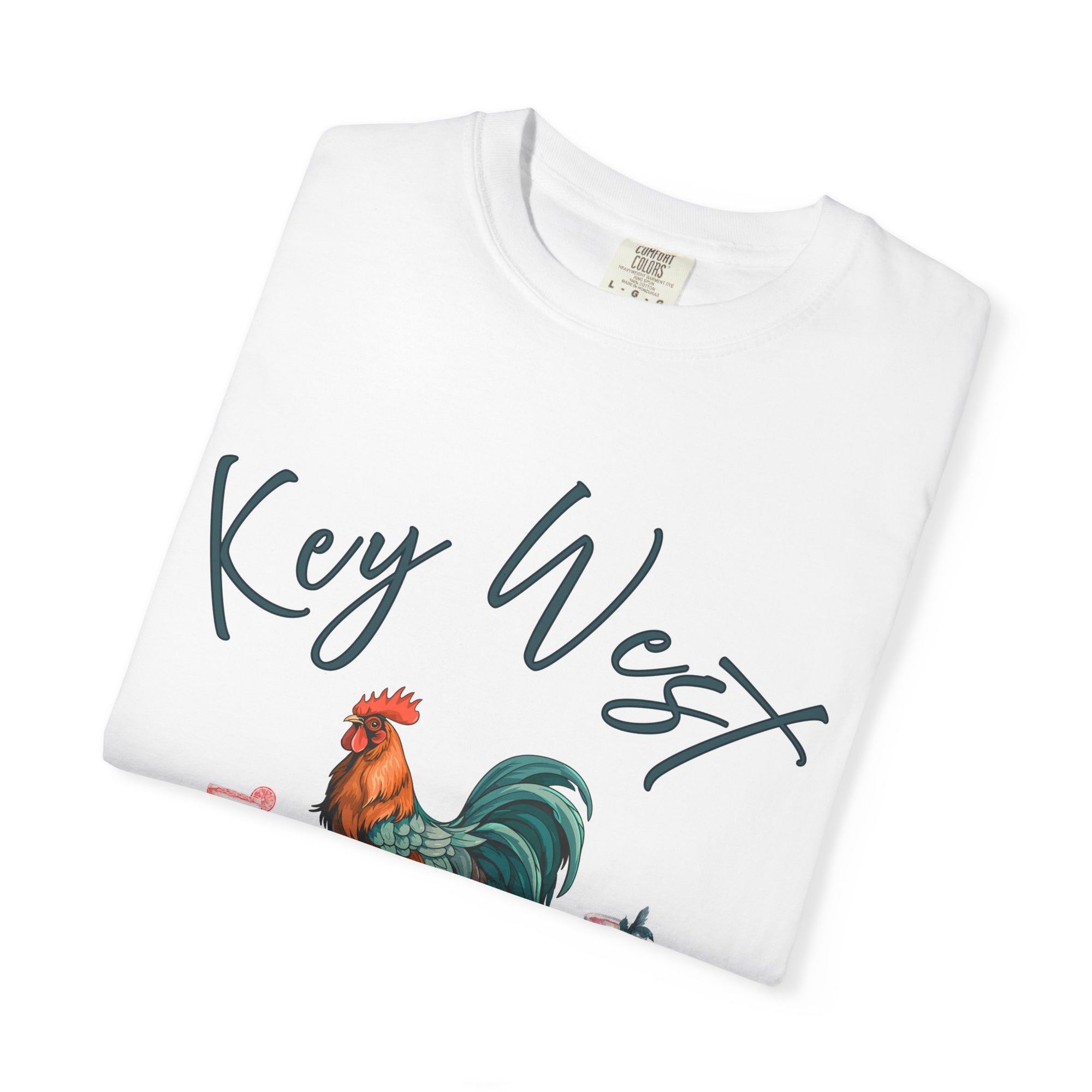 Key West Custom Bachelorette Party T-Shirt - Key West Florida Tee Rooster Bachelorette Shirt - Bridesmaid Proposal Gift Unisex Garment-Dyed