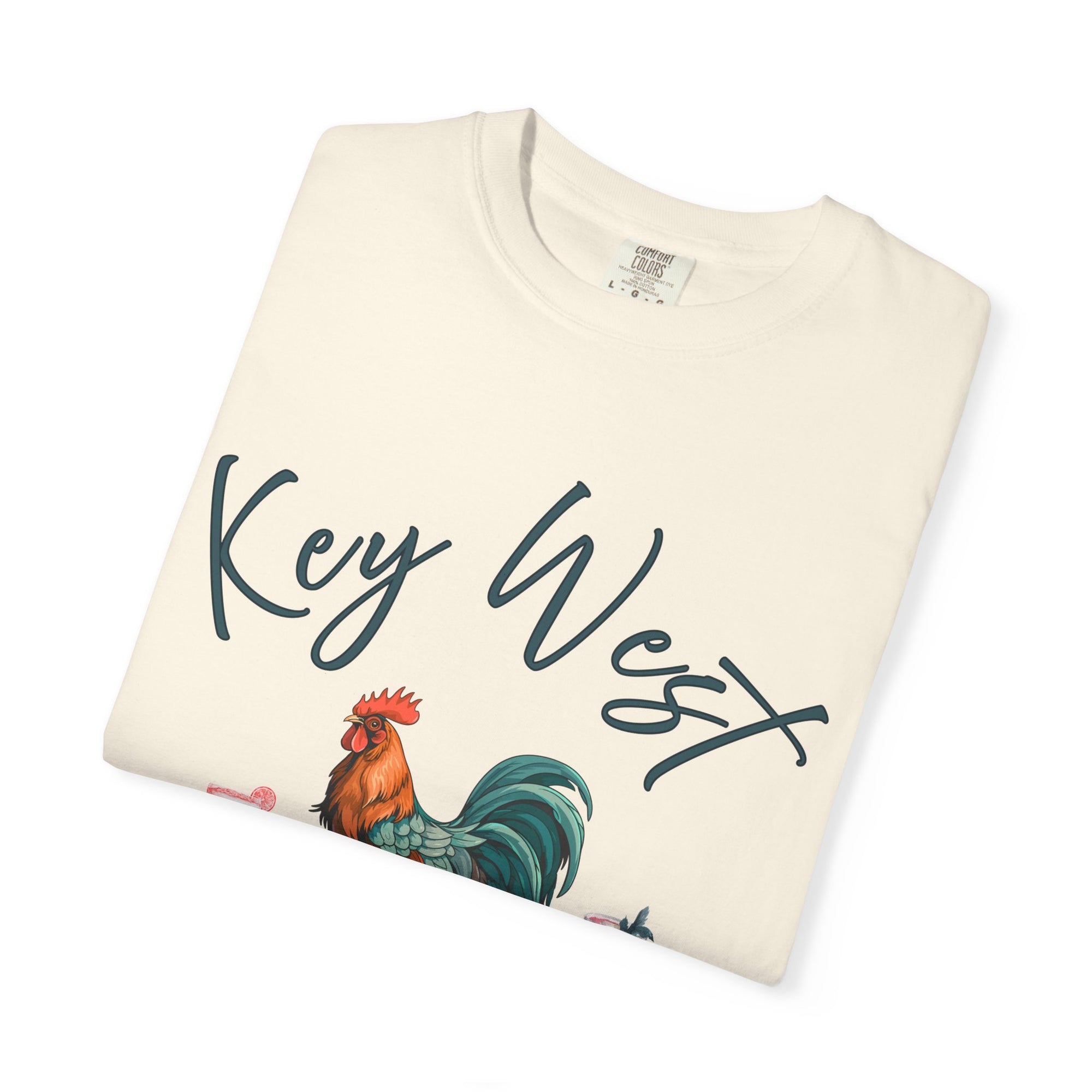 Key West Custom Bachelorette Party T-Shirt - Key West Florida Tee Rooster Bachelorette Shirt - Bridesmaid Proposal Gift Unisex Garment-Dyed