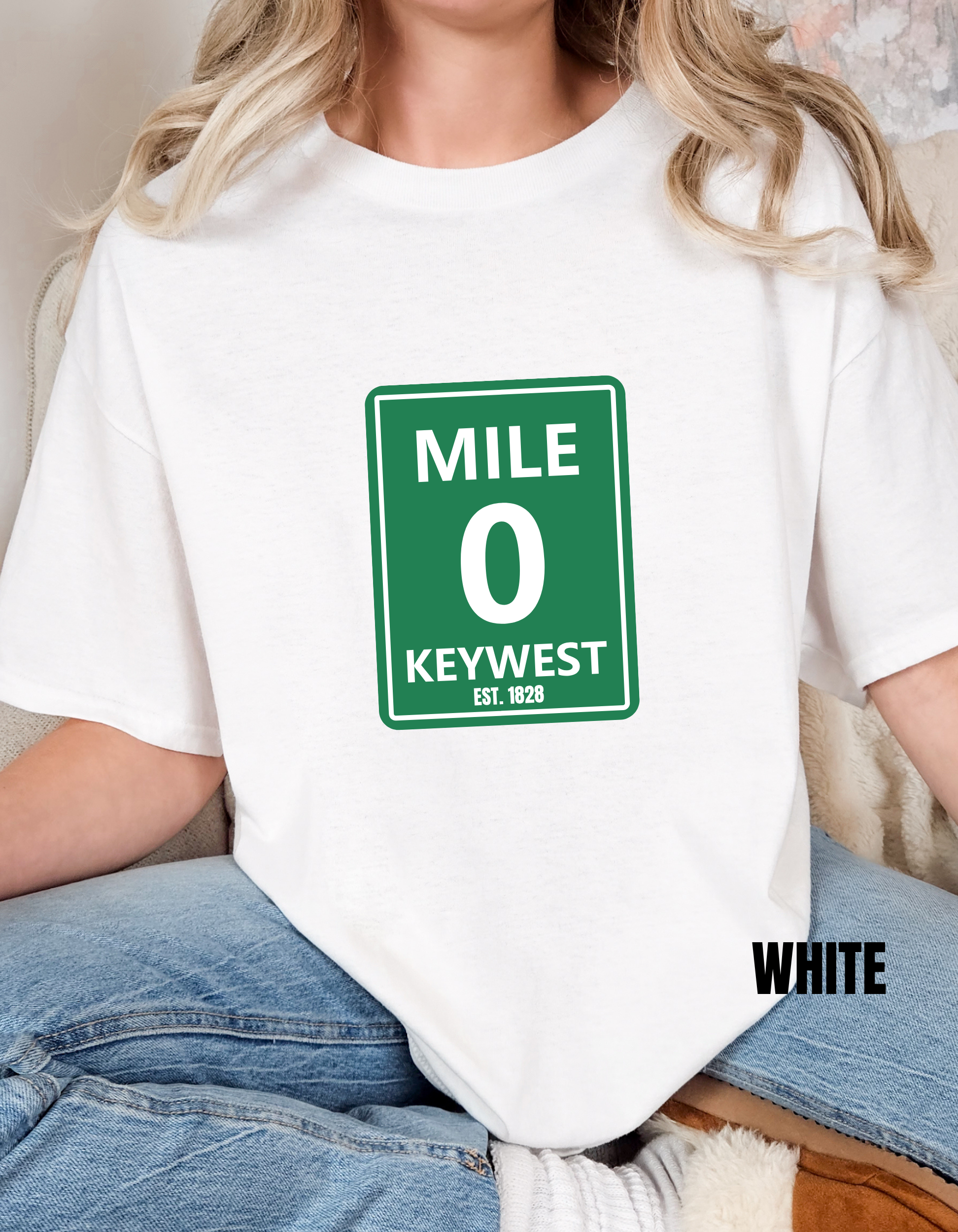 Key West Mile Zero Shirt, Florida Keys T-shirt, Mile Zero Florida Shirt, Beachwear, Gift for Travelers, Vintage Style Tee, Vacation Apparel