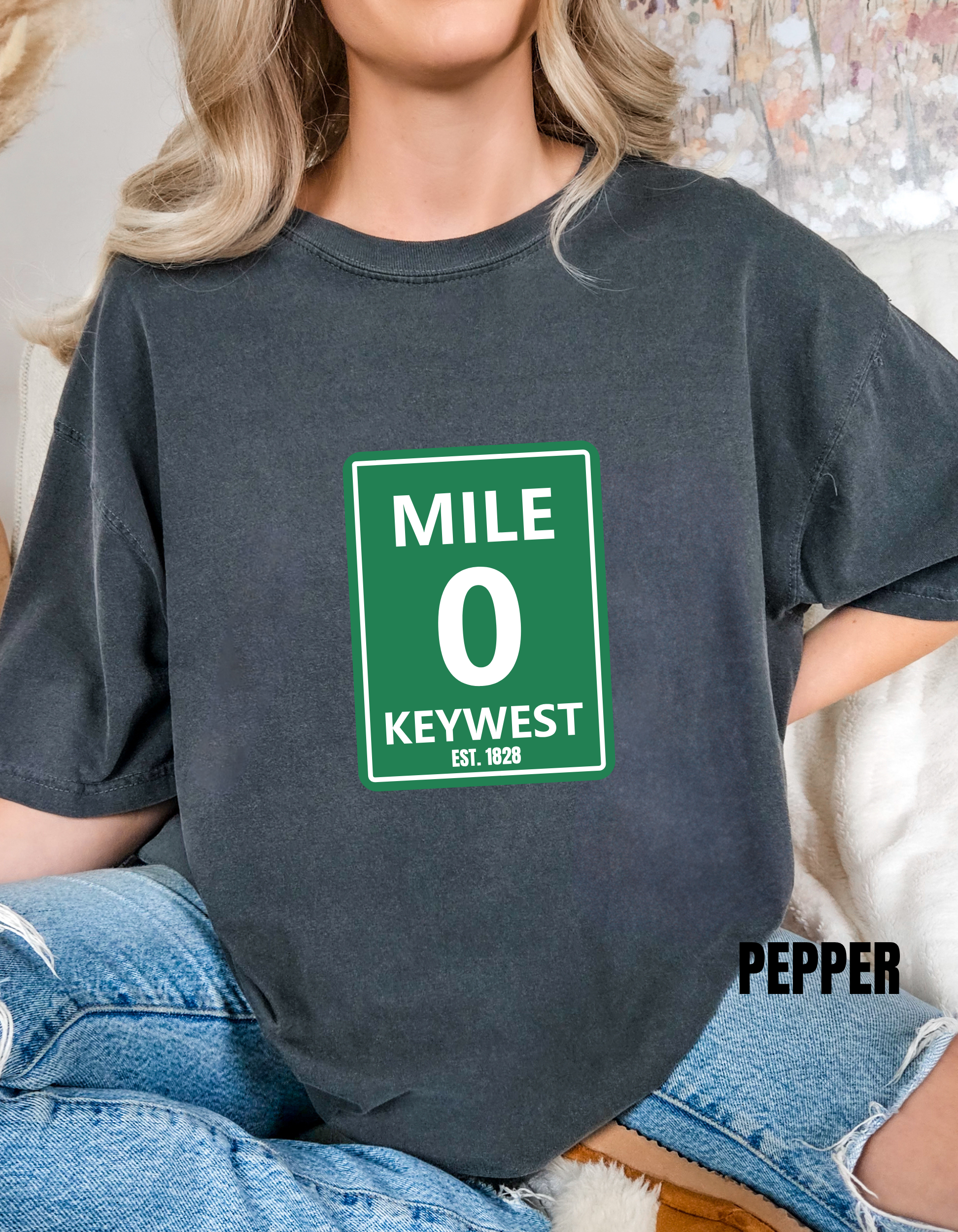 Key West Mile Zero Shirt, Florida Keys T-shirt, Mile Zero Florida Shirt, Beachwear, Gift for Travelers, Vintage Style Tee, Vacation Apparel