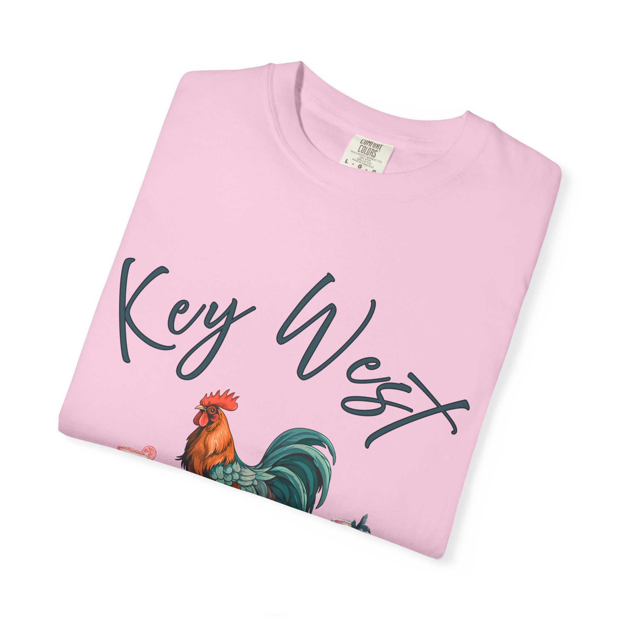 Key West Custom Bachelorette Party T-Shirt - Key West Florida Tee Rooster Bachelorette Shirt - Bridesmaid Proposal Gift Unisex Garment-Dyed