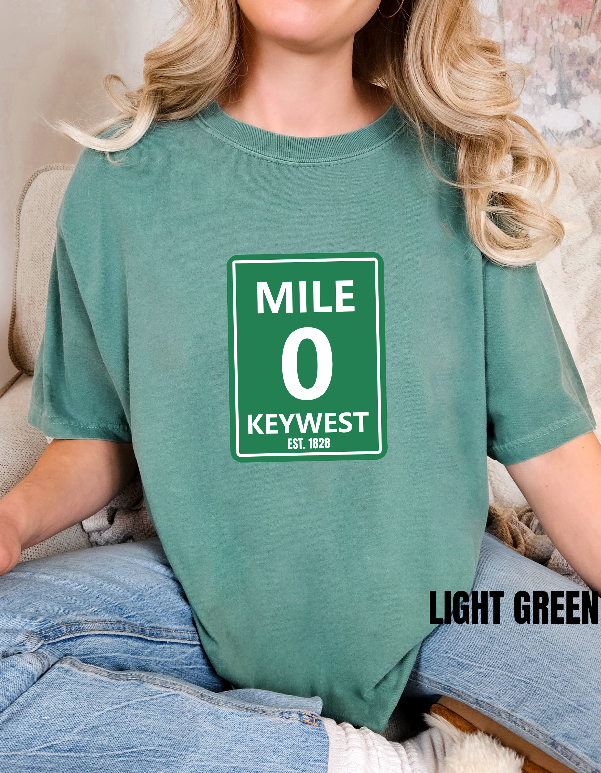 Key West Mile Zero Shirt, Florida Keys T-shirt, Mile Zero Florida Shirt, Beachwear, Gift for Travelers, Vintage Style Tee, Vacation Apparel