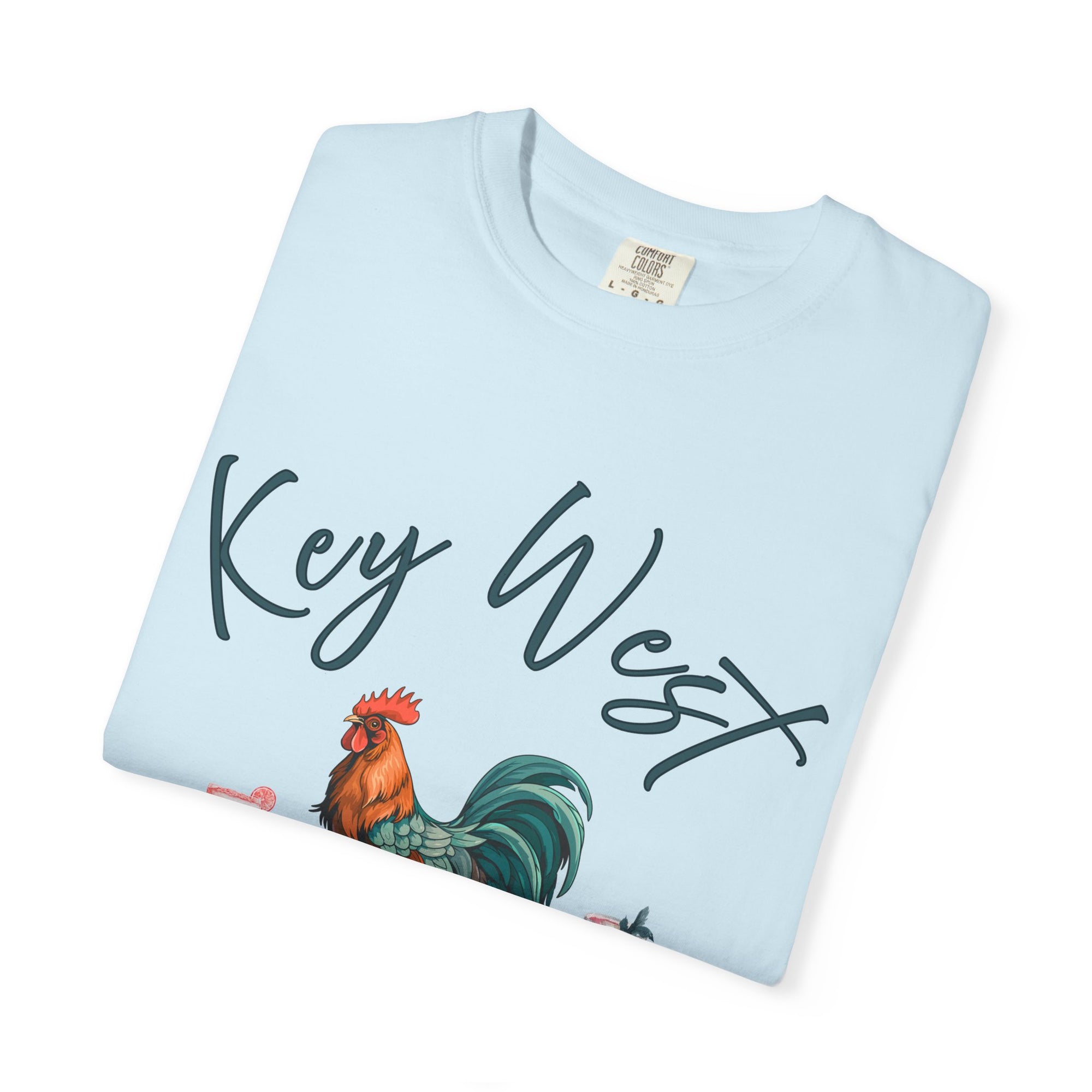 Key West Custom Bachelorette Party T-Shirt - Key West Florida Tee Rooster Bachelorette Shirt - Bridesmaid Proposal Gift Unisex Garment-Dyed