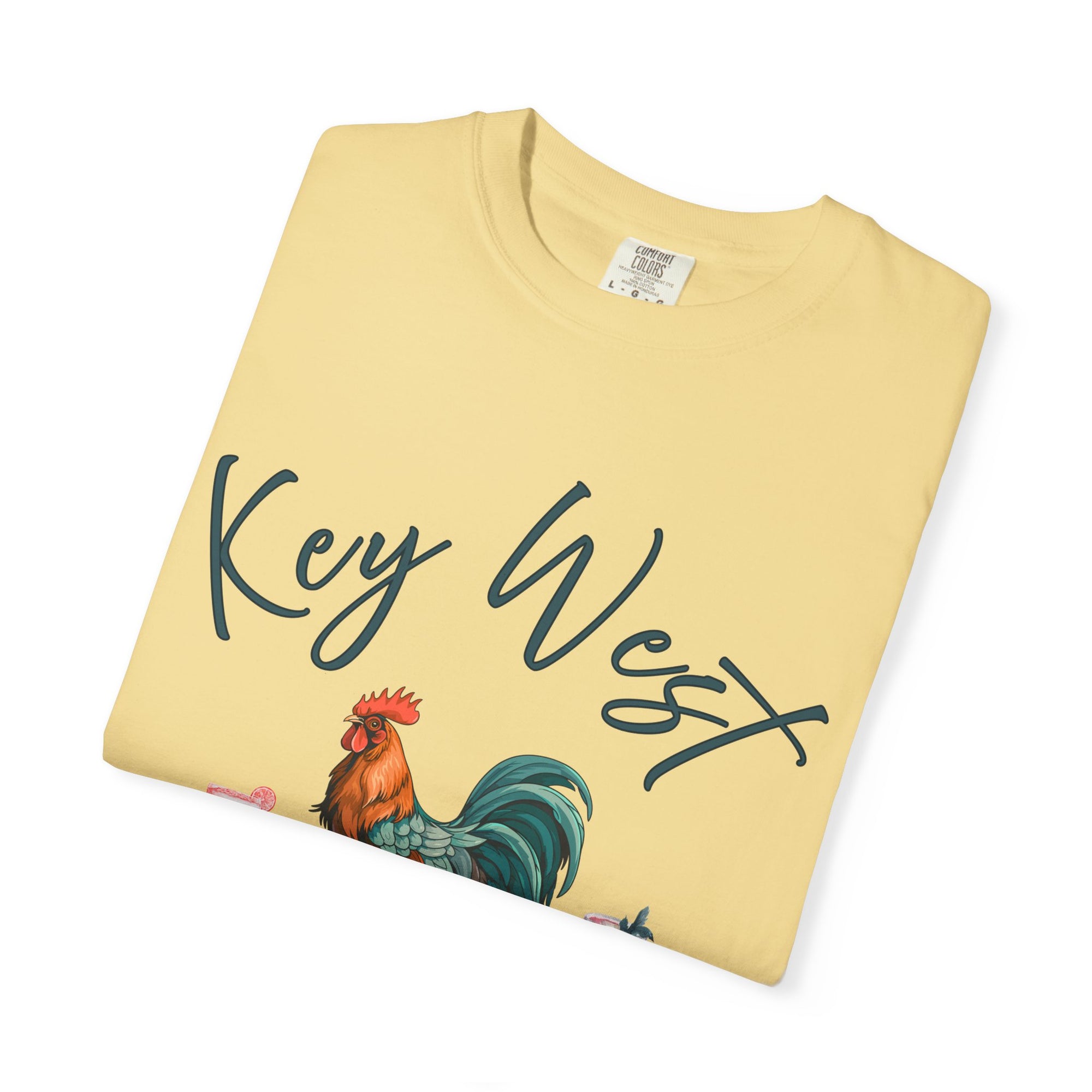 Key West Custom Bachelorette Party T-Shirt - Key West Florida Tee Rooster Bachelorette Shirt - Bridesmaid Proposal Gift Unisex Garment-Dyed