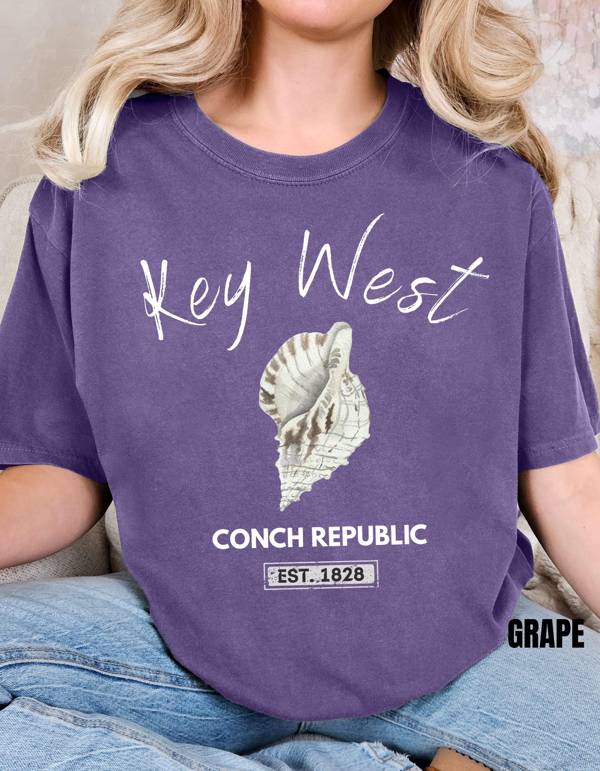 Unisex Key West Conch Republic T-shirt, Florida Tshirt Gift, Coastal Island Vibes Shirt, Summer Apparel, Beach Lovers Gift, Vacation Shirt