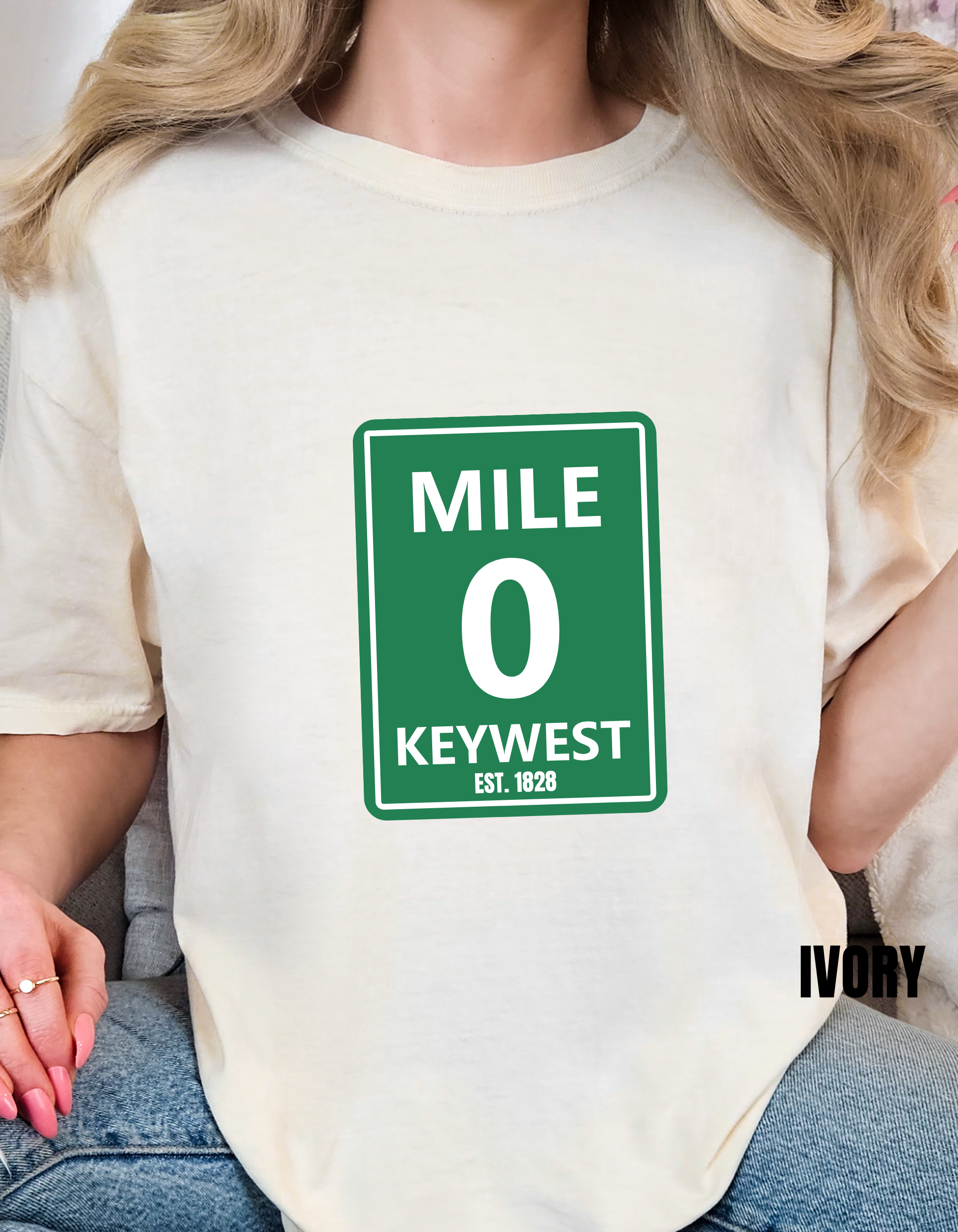 Key West Mile Zero Shirt, Florida Keys T-shirt, Mile Zero Florida Shirt, Beachwear, Gift for Travelers, Vintage Style Tee, Vacation Apparel