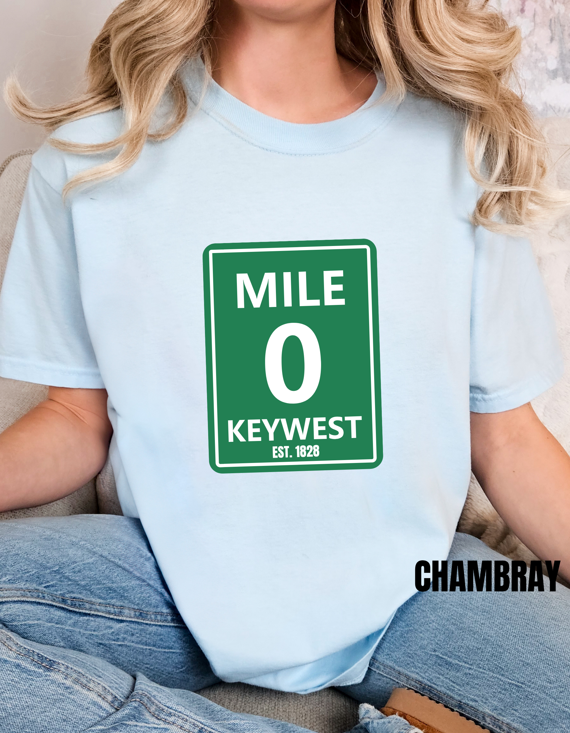 Key West Mile Zero Shirt, Florida Keys T-shirt, Mile Zero Florida Shirt, Beachwear, Gift for Travelers, Vintage Style Tee, Vacation Apparel