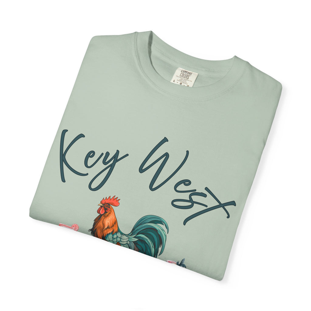 Key West Custom Bachelorette Party T-Shirt - Key West Florida Tee Rooster Bachelorette Shirt - Bridesmaid Proposal Gift Unisex Garment-Dyed