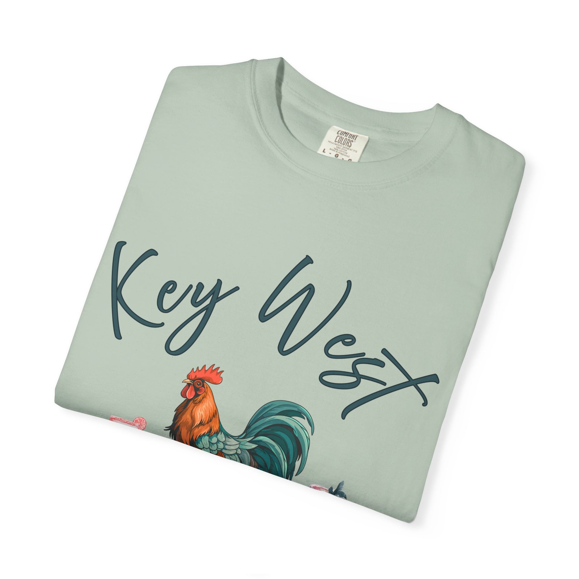 Key West Custom Bachelorette Party T-Shirt - Key West Florida Tee Rooster Bachelorette Shirt - Bridesmaid Proposal Gift Unisex Garment-Dyed