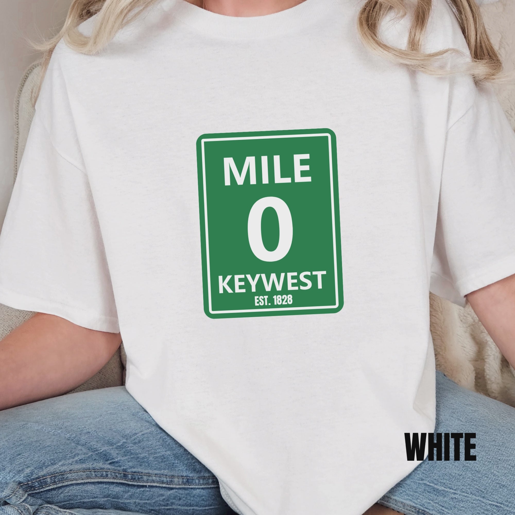 Key West Mile Zero Shirt, Florida Keys T-shirt, Mile Zero Florida Shirt, Beachwear, Gift for Travelers, Vintage Style Tee, Vacation Apparel